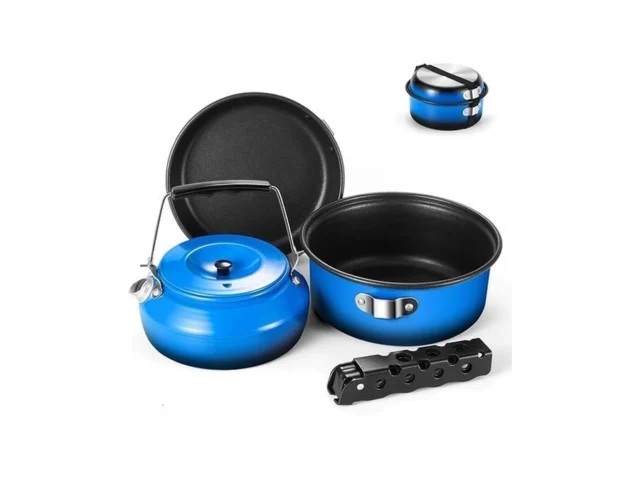 Odoland 5pcs Camping Cookware Non-stick Camping Pot… Code