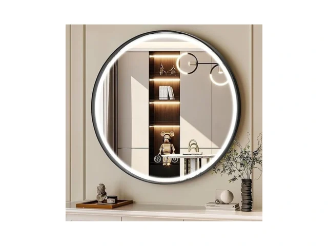 Habison 24 Inch Round Bathroom Mirror With Lights… Code