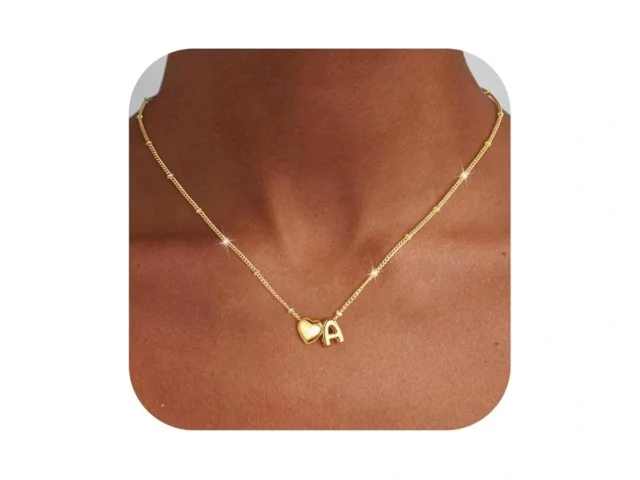 Ursteel Initial Necklaces For Women – 14k Gold… Code