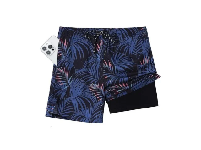 Y Yerfone Mens Swim Trunks 5 Inch With Compression… Code