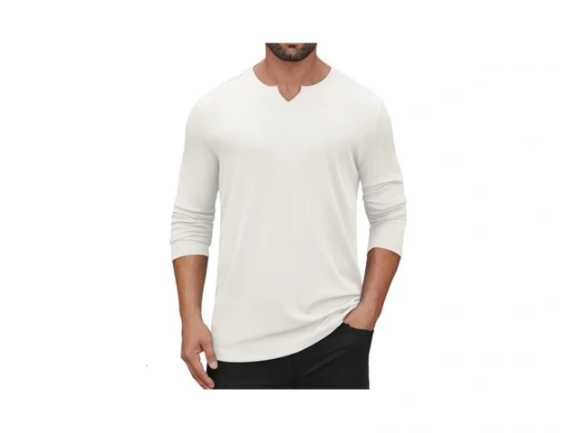 Hardaddy Men S V Neck Long Sleeve Ribbed Casual… Code