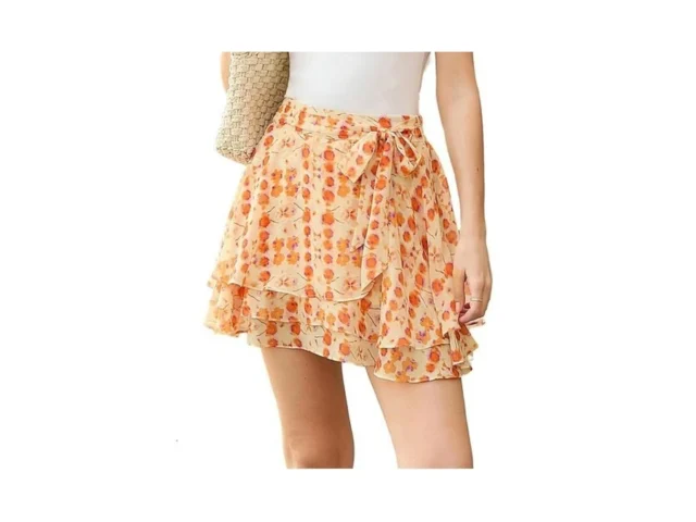 Belle Poque Women S Flowy Ruffle Mini Skirt With… Code