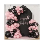Amazon code: Pink Black Balloon Garland Arch Kit 141p