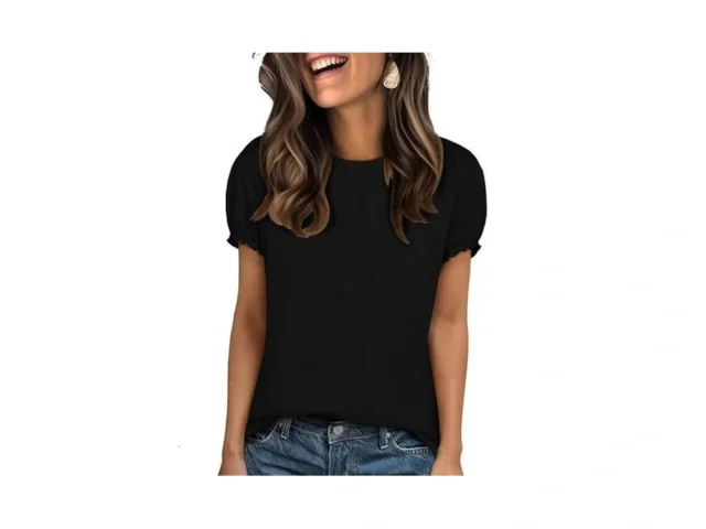 Unclecat Women S Ruffle Short Sleeve T Shirts… Code