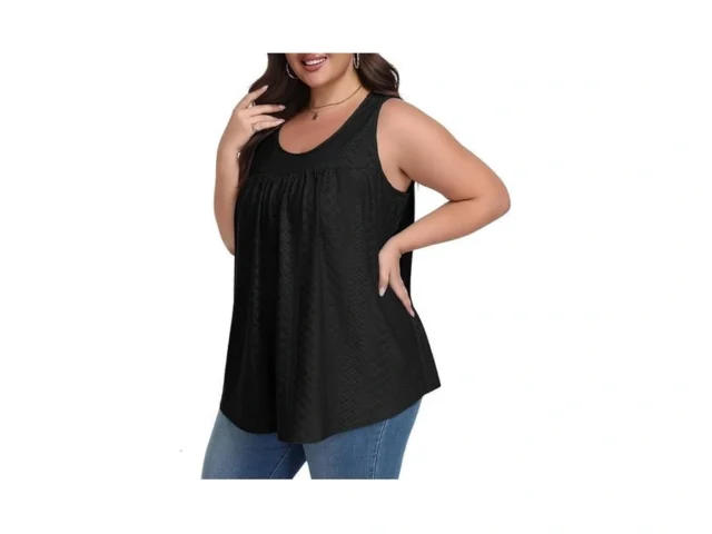 Lastshe Womens Plus Size Casual Sleeveless Tops… Code