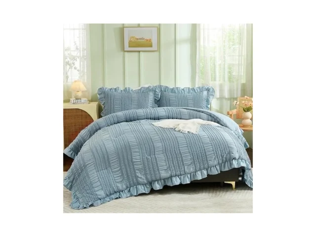 Wongs Bedding Blue Comforter Set King 3 Pieces… Coupon