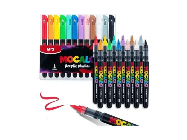 M G 12 Colors Acrylic Paint Markers Water-based… Code