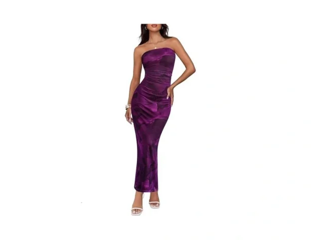 Btfbm Women Summer Strapless Maxi Dress 2026… Code