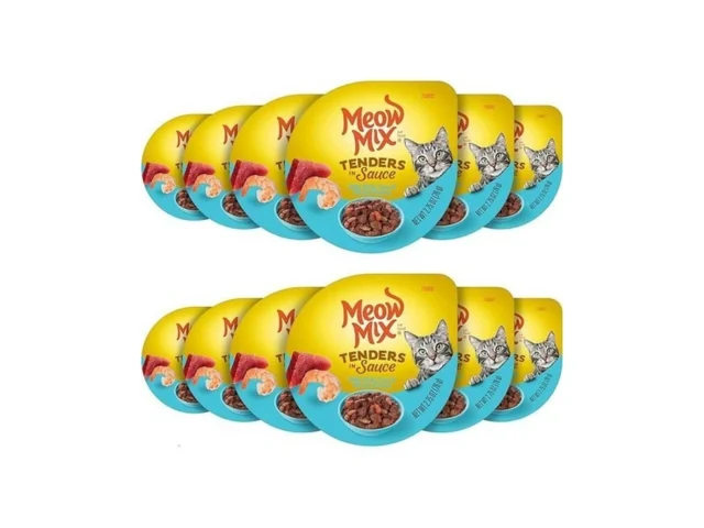 Meow Mix Tenders In Sauce Wet Cat Food Tuna Shrimp… Coupon