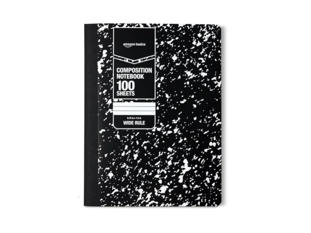 Amazon Basics Composition Notebook Wide Ruled 100… Coupon