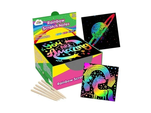 Zmlm 165 Pcs Rainbow Scratch Paper Art Notes -… Code
