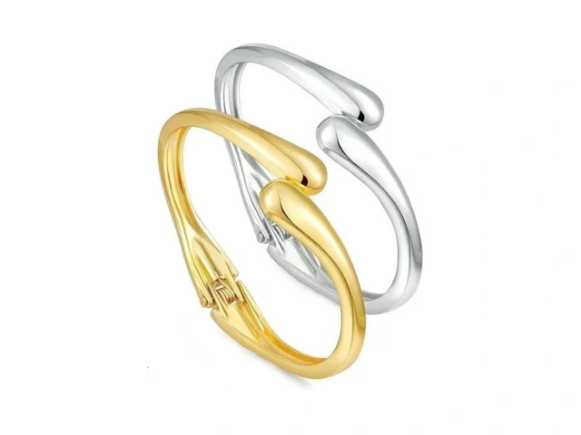 Gold Silver Bangles Bracelet For Women Trendy 14k… Code