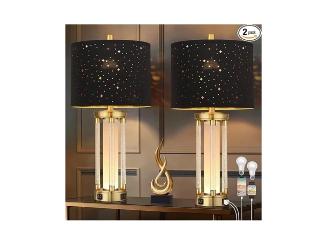 Qimh Gold Table Lamps Set Of 2 With Usb A C Ports… Code