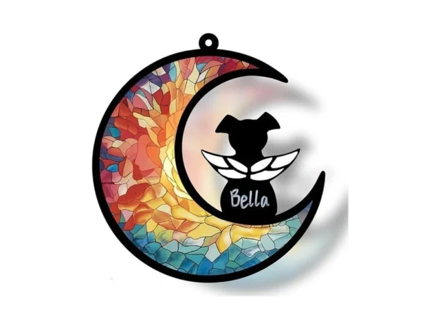 Gduolapaws Personalized Dog Memorial Suncatcher Pet… Code