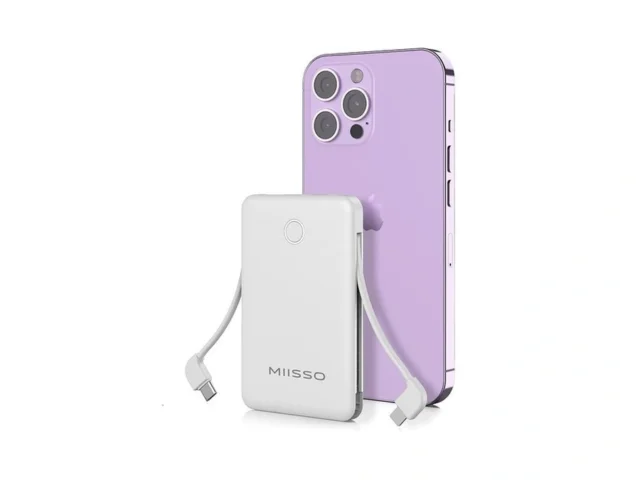 Miisso 6000mah Ultra Slim Built In Cables Power… Code