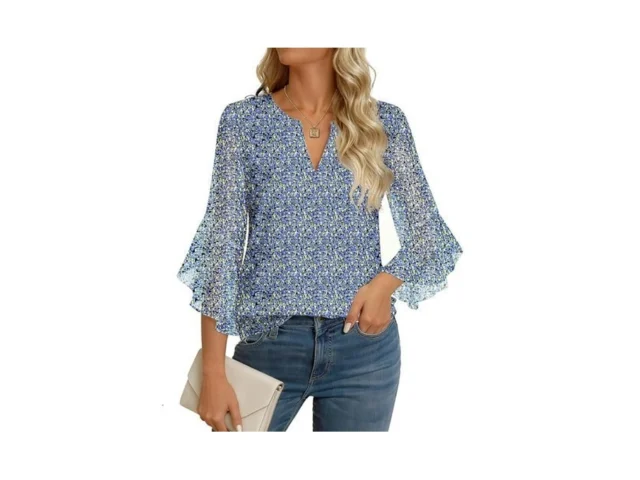 Gkbk Womens 3 4 Sleeve Tops Dressy Casual Business… Code