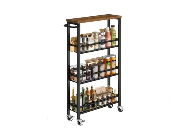 Pipishell Slim Storage Cart With Wheels – 4 Tier… Code