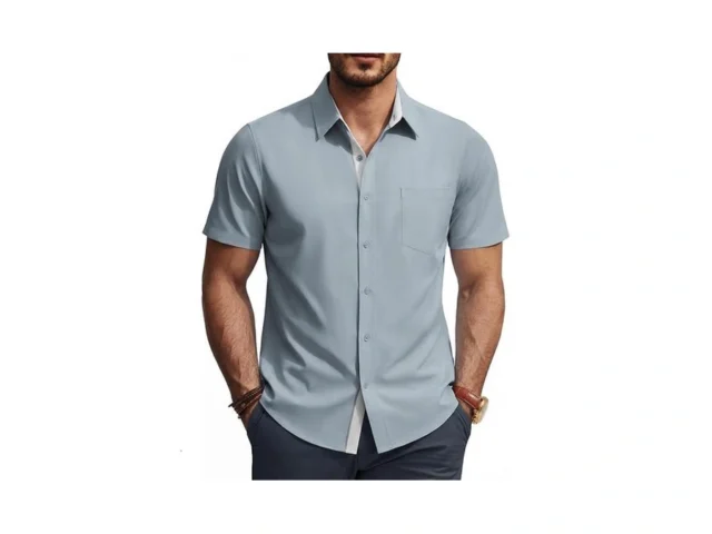 Pj Paul Jones Shirt For Men Short Sleeve Slim Fit… Code
