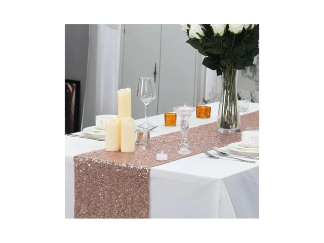 Juya Delight 12 X108 Rose Gold Sequin Table Runner… Code