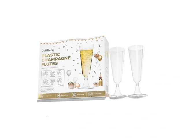 Optithing 24-pack Disposable Plastic Champagne… Coupon