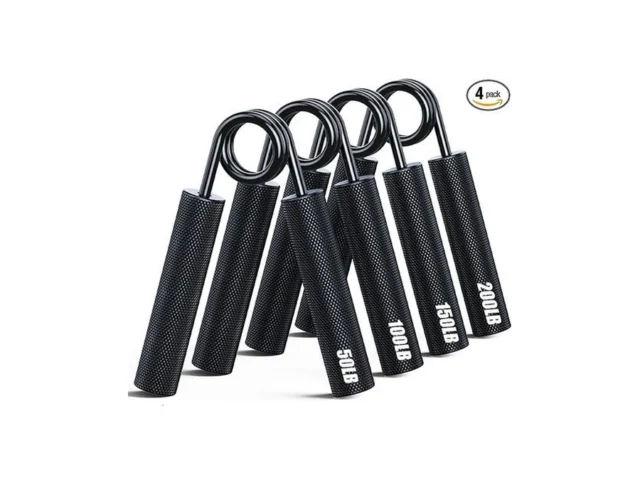 Zeagus Grip Strength Trainer 4 Pack 50lb-200lb… Code