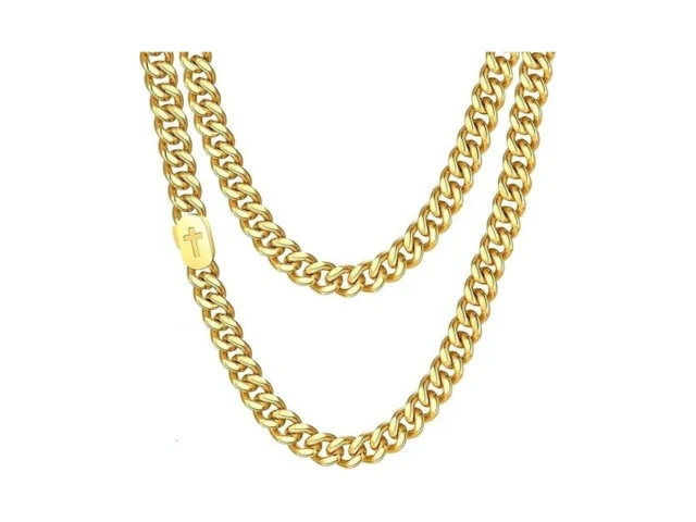 Vnox Silver Cross Necklace For Men Solid Mens Cross…