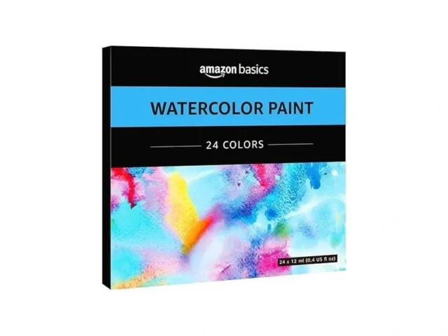Amazon Basics Vibrant Watercolor Paint Set Tubes 24…