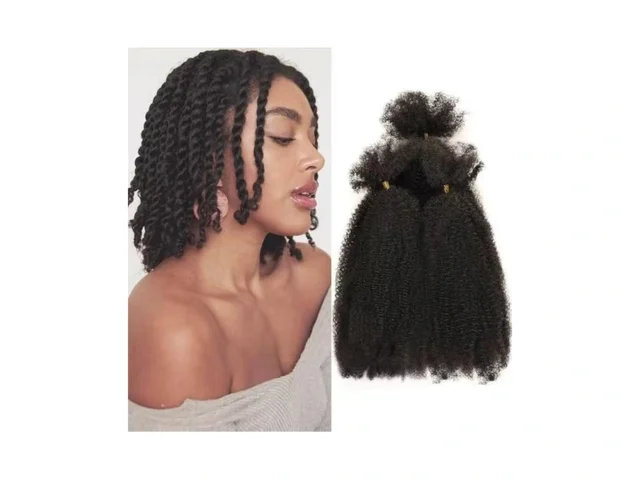 Afro Kinky Curly Bulk Hair For Twist Braids… Code