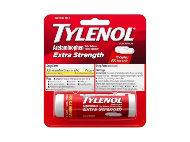 Tylenol Extra Strength 500 Mg Acetaminophen Caplets…