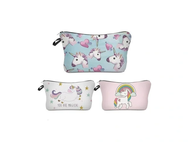 Deanfun Unicorn Makeup Bag 3pcs Set Super Funny 3d… Code