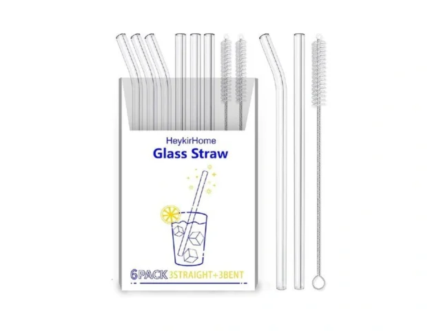 Heykirhome 6-pack Reusable Glass Straw-transparent… Coupon