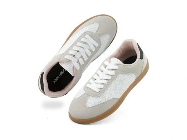 Jenn Ardor Womens White Fashion Sneakers Casual… Code