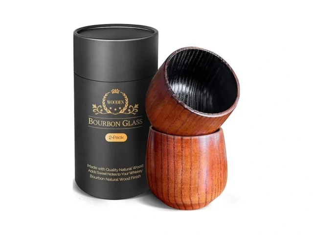 Charred Wooden Bourbon Drinking Glass Bourbon Gifts… Code