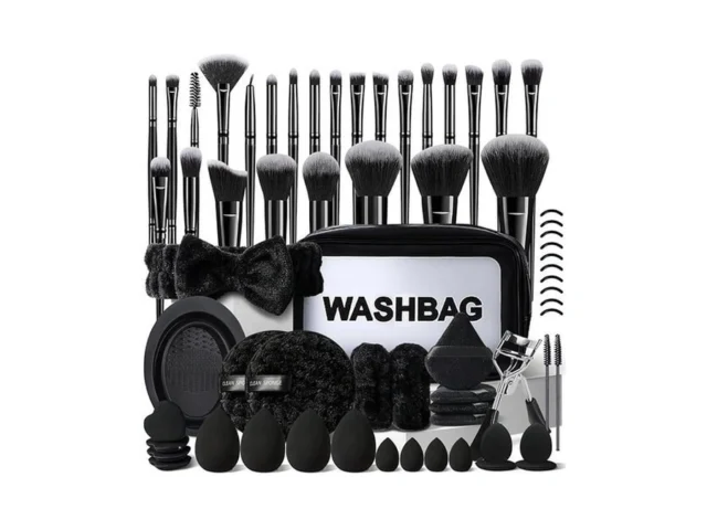 Hghdbt 56pcs Black Makeup Brushes Set Professional… Code