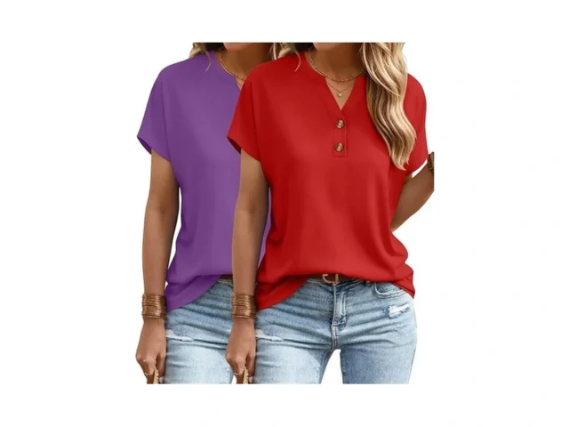 Innovatop 2 Pack Womens T Shirts V Neck Short… Code