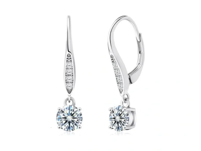 Wowshow Moissanite Earrings Leverback Earrings For… Code