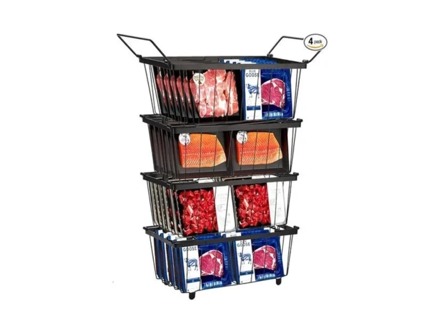 Kadrama Stackable Chest Freezer Organizer – 4 Pack… Code