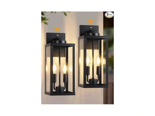 Partphoner Dusk To Dawn Outdoor Wall Sconce 2-light… Code