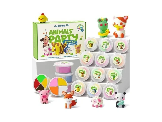Air Dry Clay For Kids 12 Animals Theme Party Foam… Code