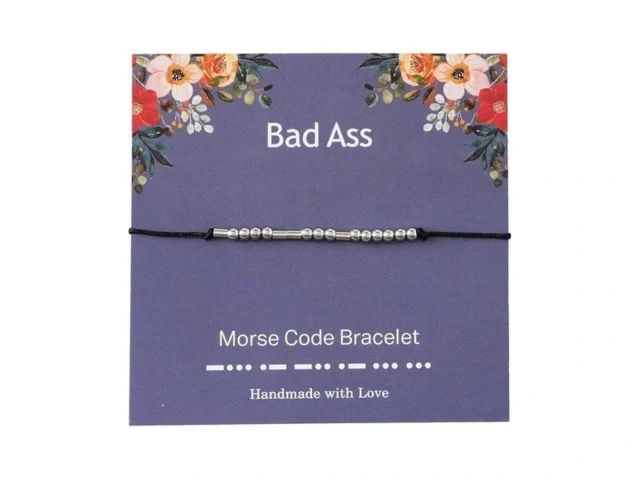 Pnny Amda Morse Code Bracelets Funny Friend Gifts… Code