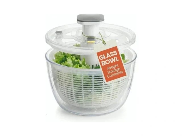 Jarelli Glass Salad Spinner Large Capacity 6 3qt… Coupon