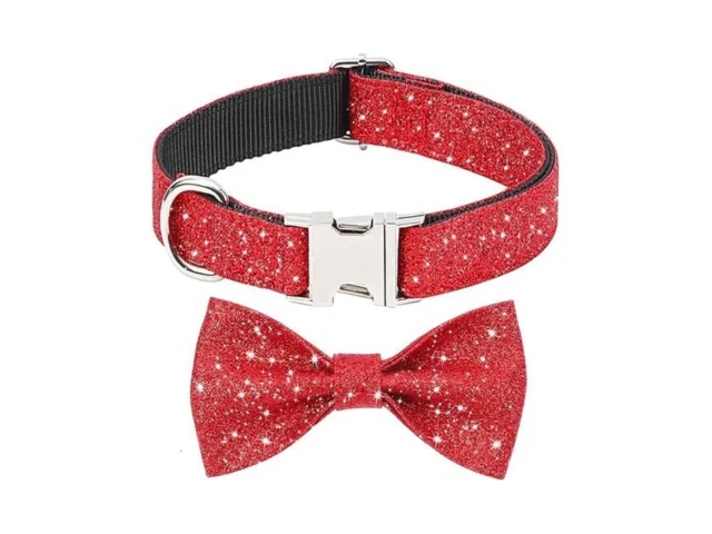 Jumpress Red Dog Collar With Bow Bling Bowtie Dog… Code