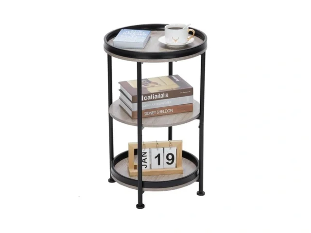 Dulcii Side Table Round End Table With 3 Storage… Code