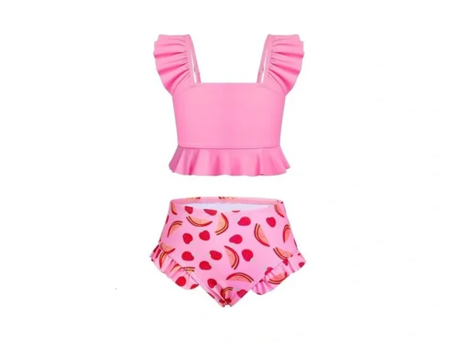 Xiaomosha Girls Two Piece Swimsuits Ruffled Kids… Code