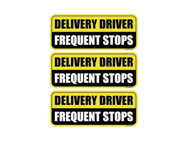 Geekbear Delivery Driver Frequent Stops Car Magnet… Code