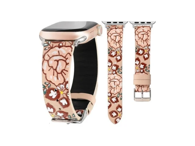Moolia Floral Leather Band Compatible With Apple… Code