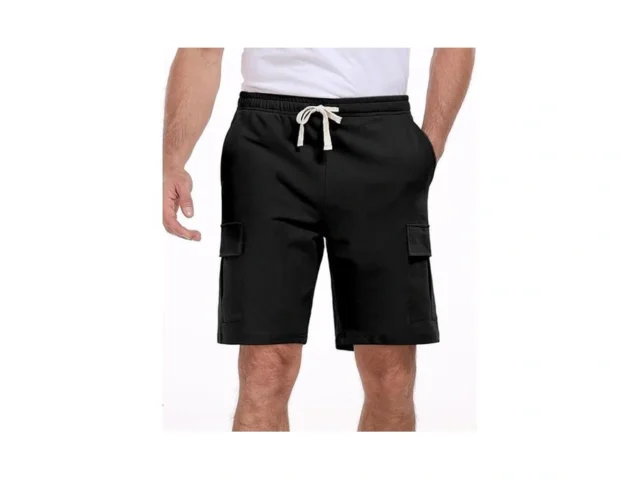 Aodulo Mens Sweat Cargo Shorts 9 Inch Casual Lounge… Code