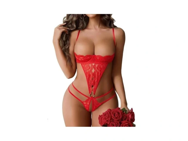 Avidlove Red Lingerie For Women Lace Bodysuit… Code