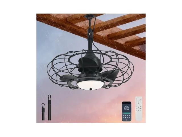 Ahawill Outdoor Ceiling Fan With Light 20in Gazebo… Code
