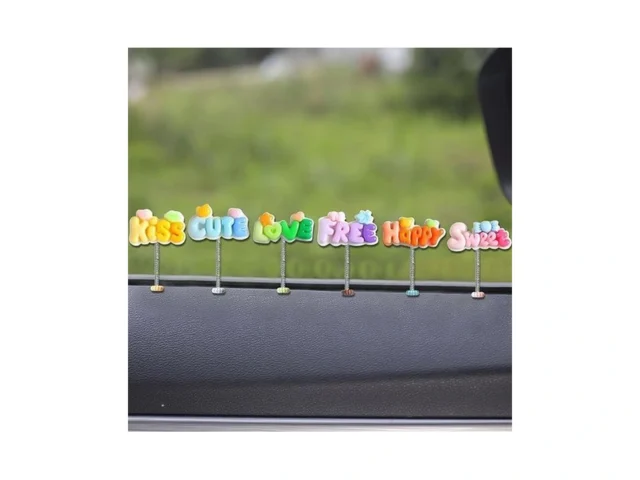 6pcs Cute Letter Car Rear View Mirror Accessories… Code